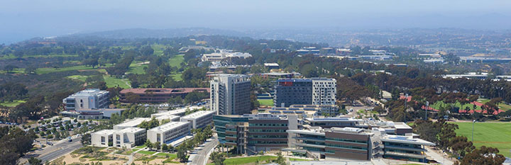 Aerial view of UCSD north campus