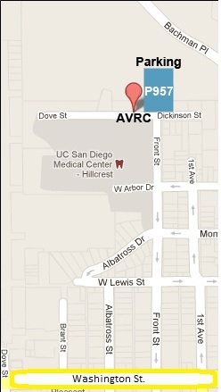 Map showing AVRC parking lot